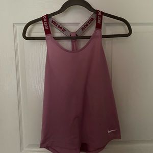 Nike pink dry fit top size small